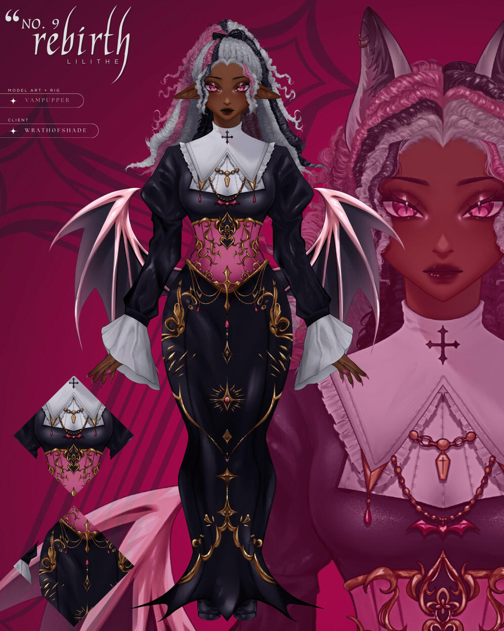 Vtuber model art for @wrath0fshade