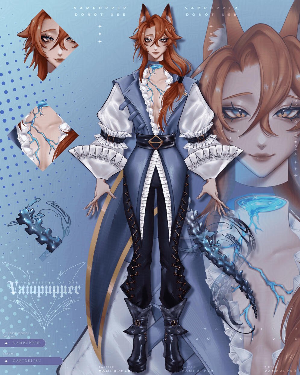 Vtuber model art for @Durradavt